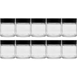 Viva Haushaltswaren Lot de Pots en Verre avec Couvercle, Verre, Transparent, 30 ML