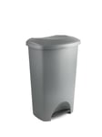 Addis Plastic Family Kitchen Utility Pedal Bin 50 Litre Metallic Grey 517263ebay