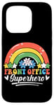 Coque pour iPhone 15 Pro Rainbow Stars, super héros du front office