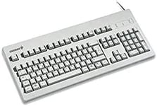 CHERRY G80-3000, Disposition allemande, clavier QWERTZ, clavier filaire, clavier mécanique CHERRY MX BLACK Switches, Gris clair