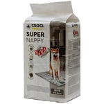 Croci Super Nappy Newspaper - Tapis des Toilette pour Chien Super Absorbant 57 x 54 cm - 60 Pcs, Couvertures Jetables pour Chien et Animal des Compagnie, Anti-Odesur et Anti-Déchirure