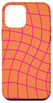 Coque pour iPhone 12 mini Grand damier classique à carreaux orange et rose