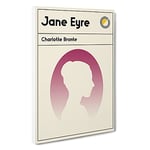 Book Cover Jane Eyre Charlotte Bronte Canvas Print for Living Room Bedroom Home Office Décor, Wall Art Picture Ready to Hang, 30 x 20 Inch (76 x 50 cm)