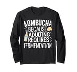 Kombucha Tea Brewing Fermentation Brew Kombucha Long Sleeve T-Shirt