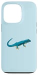 Coque pour iPhone 13 Pro Dessin - Gecko bleu électrique