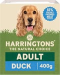 Harringtons Complete Wet Tray Grain Free Hypoallergenic Adult Dog Food Duck & Potato 8x400g - Made with All Natural Ingredients