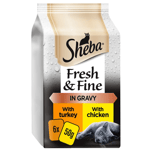 Sheba Fresh & Fine Wet Cat Food Chicken & Turkey in Gravy 50g