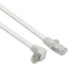 Metronic, Câble Ethernet RJ45 UTP Coudé 90° Catégorie 5e, 1 Gbit/s, Connecteurs Dorés, Idéal pour Ordinateurs, Smart TV, Consoles de Jeux (1,5 m)