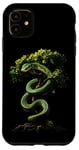 Coque pour iPhone 11 Amoureux Drôles De Python D'arbre Vert, Serpents, Reptiles