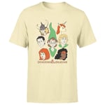 Dungeons & Dragons D&D Cartoon The Party Unisex T-Shirt - White Vintage Wash - XXL - White Vintage Wash