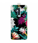 Coque OPPO RENO 2Z tropical Noir Fleur violet rose