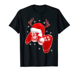 Christmas Santa Gamer Controller Boys Kids Teens Gaming Xmas T-Shirt