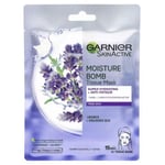 3 x Garnier Skin Active Moisture Bomb Tissue Mask Lavender + Hyaluronic Acid