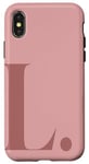 Coque pour iPhone X/XS Lettre L minimaliste personnalisable Girly