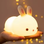 Veilleuse Bébé,Veilleuse Enfant Bebe Lapin,Lampe de Chevet Tactile,Veilleuse led Rechargeable usb Miffy,Veilleuse Portable SiliCône Nuit Fille Garçon