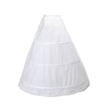 TUKA Design Jupon de Mariée en Crinoline Jupon, 3 Cerceau, Taille L : Adéquat pour Taille 42-50, Blanc, TKB0005-White-X