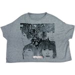 The Beatles Womens/Ladies Revolver Foil Cotton Crop T-Shirt - M