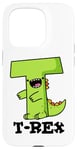 Coque pour iPhone 15 Pro Jeu de mots alphabet amusant T-Rex