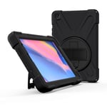 Coque en TPU forme de X avec béquille rotative et dragonne noir pour votre Samsung Galaxy Tab A 8.0 (2019) with S Pen SM-P200