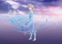 Komar La Reine des Neiges Elsa The North Calls – Taille : 70 x 50 cm, décoration murale, poster, impression d'art (sans cadre) Disney