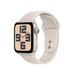 Apple Watch SE GPS + Cellular 40 mm Boîtier en Aluminium Lumière Stellaire avec Bracelet Sport Lumière Stellaire S/M