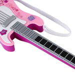 PINK Kids Bass Guitar Toy Children Light Musical Instrument Toy TDM