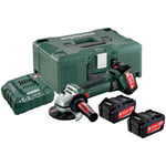 Vinkelslip 18v metabo - W 18 ltx 125 quick set med batteri