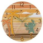 Lilo and Stitch Disney Palm Tree Wall Clock LAS3025, Gold