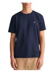 GANT Mens Shield Short Sleeve T-Shirt - Navy 433 - M