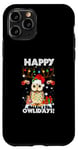 iPhone 11 Pro Retro Baby Owl Happy Owlidays Family Kids Christmas Holiday Case