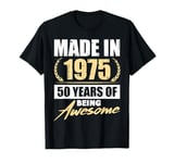 Made In 1975 50 Years of Being Awesome 50th Birthday Party T-Shirt