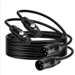 Cable XLR 2M Lot de 2, Câble XLR Cable Micro XLR Mâle vers Femelle Compatible avec Microphone équilibré Audio 2 Pièces (Profesional/Hifi)