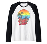 Stranger Things Surfer Boy Pizza Demogorgon Cali Retro 80s Raglan Baseball Tee