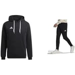 adidas Homme Ent22 Hoody Hooded Sweat, Noir, L EU + Homme Ent22 TR PNT Pants 1, Noir, L EU