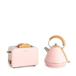 CREATE/PACK TOAST RETRO + KETTLE RETRO L/Grille-pain rose avec bouilloire rose/Bouilloire 1,7 L