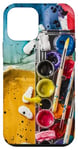 Coque pour iPhone 12 mini Palette de peintures à l'aquarelle et artistes peintres au
