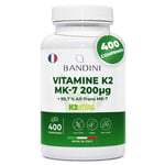 Bandini® Vitamine K2 MK7 400 comprimés fort dosage Couverture 1 an | 200 mcg ...