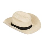 Relaxdays Chapeau Panama, Couvre-Chef Look Parrain de Mafia, pour Dames et Messieurs, Style Bogart Bande de Tissu