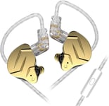 Kz Zsn Prox ¿¿couteurs Intra-Auriculaires Avec Armature ¿¿quilibr¿¿e Technologie Hybride 1Dd 1Ba Casques Et ¿¿couteurs Confortables Avec Suppression Du Bruit Pour T¿¿l¿¿phone Portable(Micro, Dor¿¿)