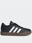 adidas Sportswear Kids Unisex VL Court 3.0 Trainers - Black/White, Black/White, Size 13 Younger