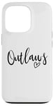 Coque pour iPhone 13 Pro Outlaws High School Mascotte Sports Team Femmes Outlaws