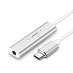 carte son externe USB C vers Jack 3.5mm, adaptateur de casque Audio Microphone pour Macbook PC portable [38B01A3]