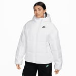 Nike W Nsw Esstl Thrmr Clsc Puffer Talvitakit WHITE/BLACK