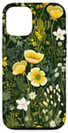 iPhone 14 Olive Green Boho Botanical Wildflowers Case