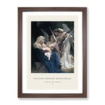 Song Of The Angels By William Adolphe Bouguereau Exhibition Museum Painting Framed Wall Art Print, Ready to Hang Picture for Living Room Bedroom Home Office Décor, Walnut A4 (34 x 25 cm)