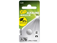 Gp Batteries Alkaline Cell A76, Alkalisk, Knapp/Mynt, 1,5 V, 1 Styck, Rostfritt Stål, Blåsa