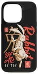 Coque pour iPhone 13 Pro Année du lapin Zodiaque chinois Anime Art traditionnel