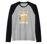 Happy 56Th Birthday Idea For 56 Years Old Man And Woman Raglan Baseball Tee