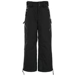 DLX Kids Dozer Warm Padded Waterproof Ski Trousers - Black, Size 5/6