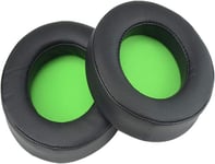 Compatible Avec Razer Kraken 7.1 V2/Kraken V2/Kraken Pro V2, Coussin De Rechange Ovale Noir Oreillettes Cas Oreilles Cas Accessoires Casque En Mousse À Mémoire De Forme (Noir-Vert)[CAS312318]